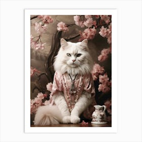 Cat In A Dress 1 Art Print