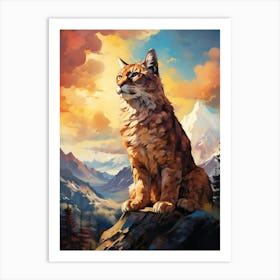 Lynx painting Art Print