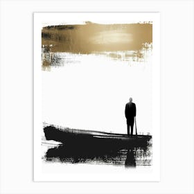 Man On A Boat Canvas Print Art Print