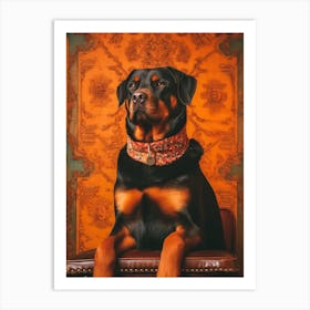 A Rottweiller Dog Art Print