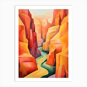 Canyon Abstract Minimalist 1 Art Print