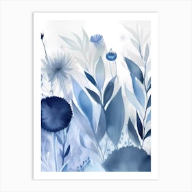 Blue Flowers Art Print