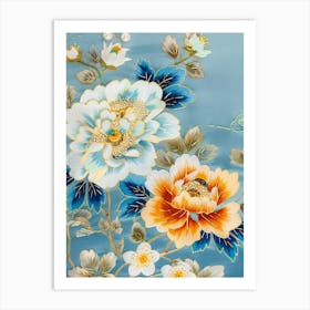 Chinese Floral Wallpaper 2 Art Print