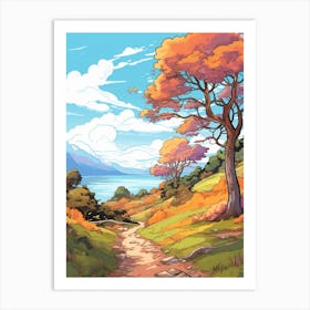 The Isle Of Arran Scotland 1 Hike Illustration Art Print