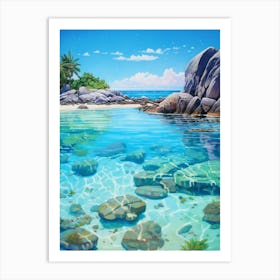 An Oil Painting Of Anse Source D Argent 4 Art Print