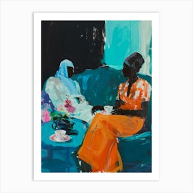 Two Women Talking 1 Art Print