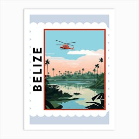 Belize 2 Travel Stamp Poster Art Print