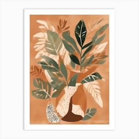 Terracotta pottery plant Art Print