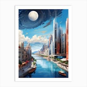 Futuristic Cityscape 11 Art Print