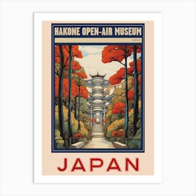 Hakone Open Air Museum, Visit Japan Vintage Travel Art 2 Poster Art Print