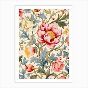 Floral Wallpaper 275 Art Print