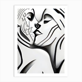 Kissing Couple 5 Art Print