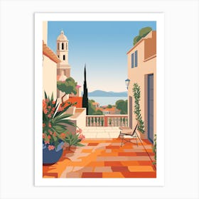 Algarve, Portugal, Graphic Illustration 4 Art Print