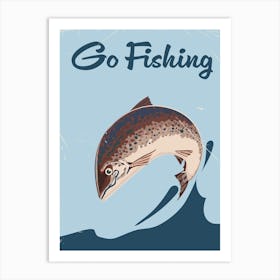 Go Fishing Sports Travel poster Art Print