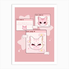 cats cute art print Art Print