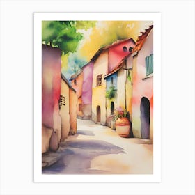 Watercolor Of A Street Art Print