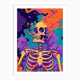 Psychedelic Skeleton 6 Art Print