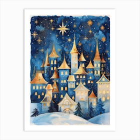 Christmas Village 2 Art Print