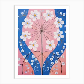 Gypsophila Babys Breath 1 Hilma Af Klint Inspired Pastel Flower Painting Art Print