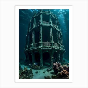 Underwater House-Reimagined 1 Art Print