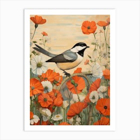 Carolina Chickadee 2 Detailed Bird Painting Art Print