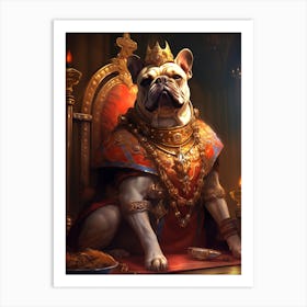 French Bulldog King 1 Art Print