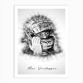 Max Attack Driver Sketch 1 Art Print