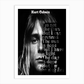 Kurt Cobain Quotes Text Art Art Print