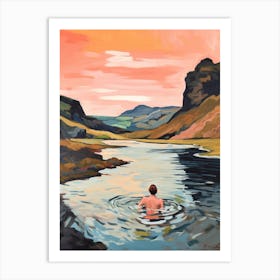 Wild Swimming At Loch An Duin Scotland 2 Art Print