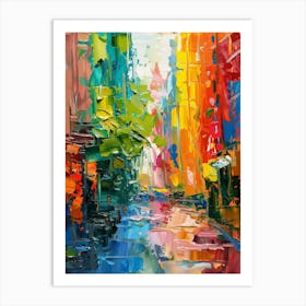 Colorful City Street 1 Art Print