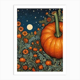 William Morris Pumpkin In The Moonlight Art Print