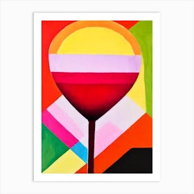 Bubblegum MCocktail Poster artini Paul Klee Inspired Abstract Cocktail Poster Art Print