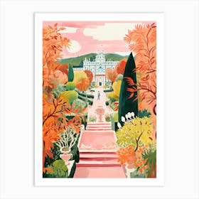 Villa Lante, Italy In Autumn Fall Illustration 0 Art Print