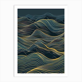 Abstract Wave Pattern 22 Art Print