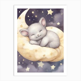 Sleeping Baby Chinchilla Art Print