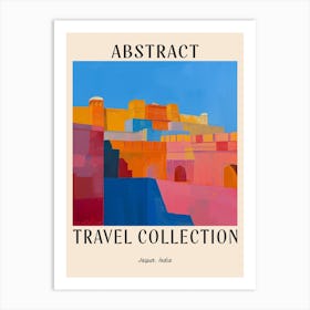 Abstract Travel Collection Poster Jaipur India 4 Art Print