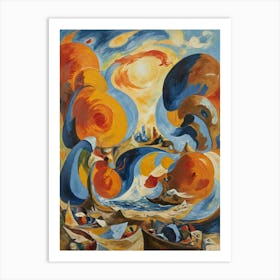 Oranges In The Water Pulse of the Cosmos Art Print