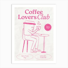 Coffee Club Kitchen | Coffee Lover’s Club | Coffee Bar 14 Art Print