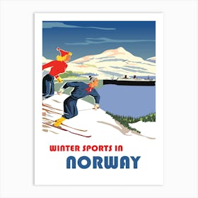 Winter Sports In Norway Art Print