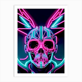 Neon Skull 12 Art Print