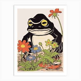 Frog In The Garden,  Matsumoto Hoji Inspired Japanese 8 Art Print