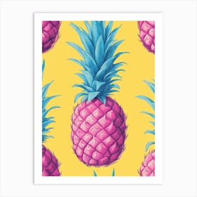 Pineapple Wallpaper Art Print