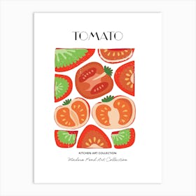 Tomato Print Kitchen Art Kitchen Poster Food Art Mid Century Modern Art Print