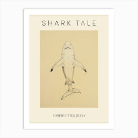 Cookiecutter Shark Vintage Illustration 7 Poster Art Print