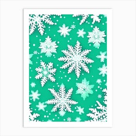 Stellar Dendrites, Snowflakes, Kids Illustration 3 Art Print