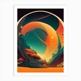 Ionosphere Comic Space Space Art Print