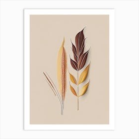 Corn Silk Spices And Herbs Retro Minimal 4 Art Print