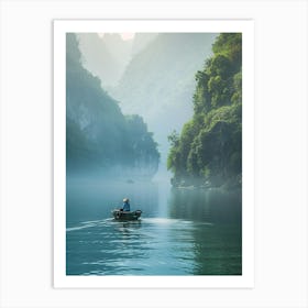 Boat On A Lake 2 Art Print