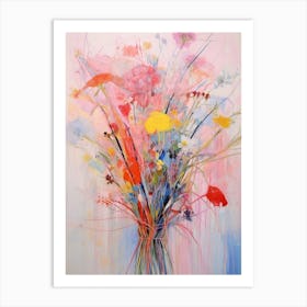 Abstract Flower Painting Fountain Grass 3 Art Print