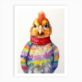 Baby Animal Wearing Sweater Bird 3 Art Print